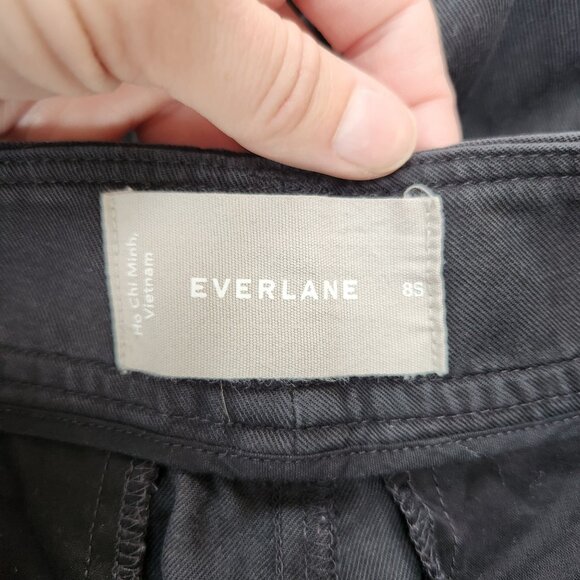 Everlane The Way High Drape Black Grey Wide Leg Trousers Pants Women's 8S - Picture 5 of 7